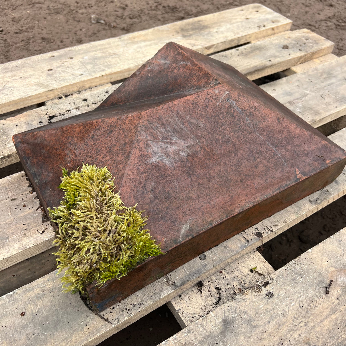 Reclaimed Terracotta Red Brick Wall Coping Corner & End