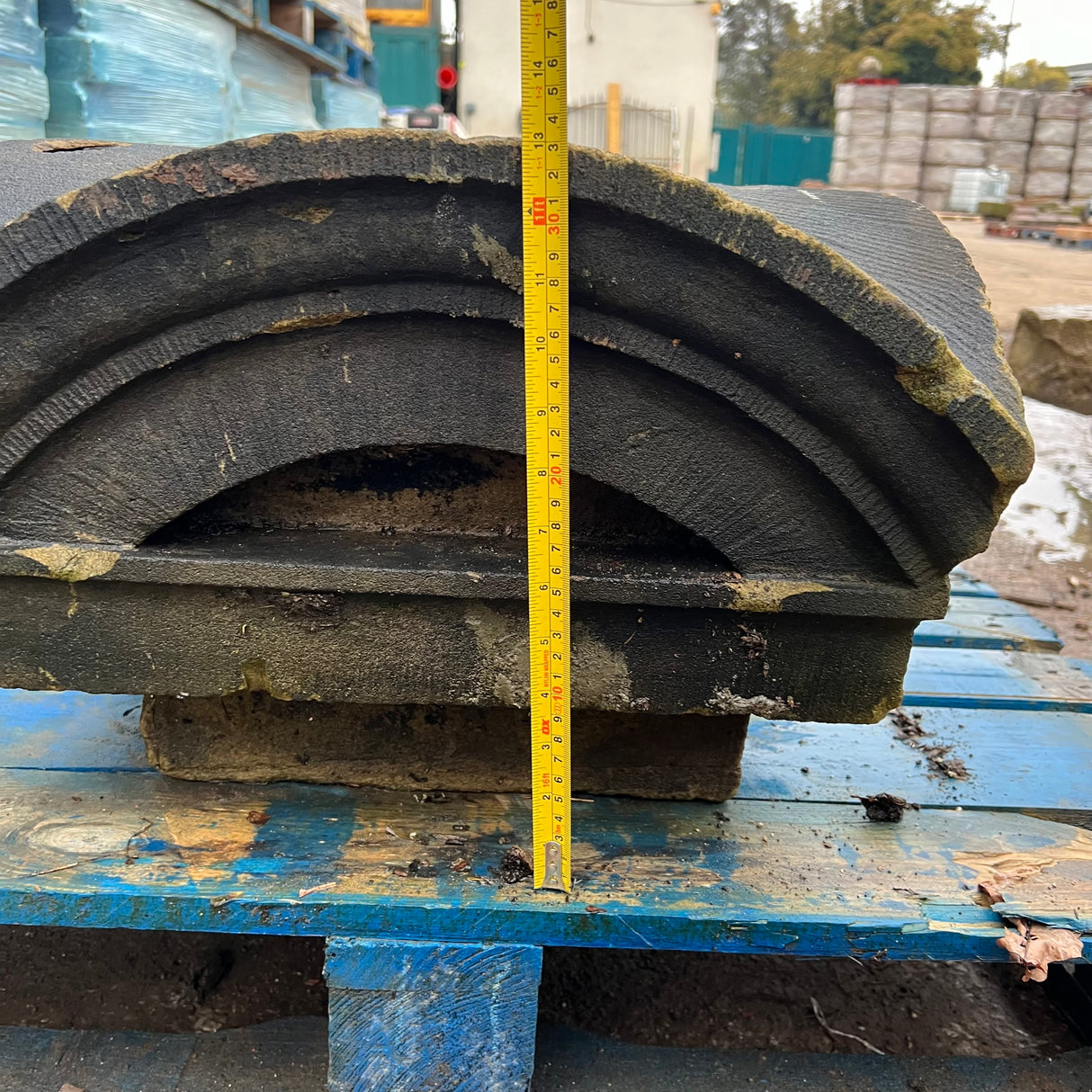 Reclaimed Stone Pier Cap Pair