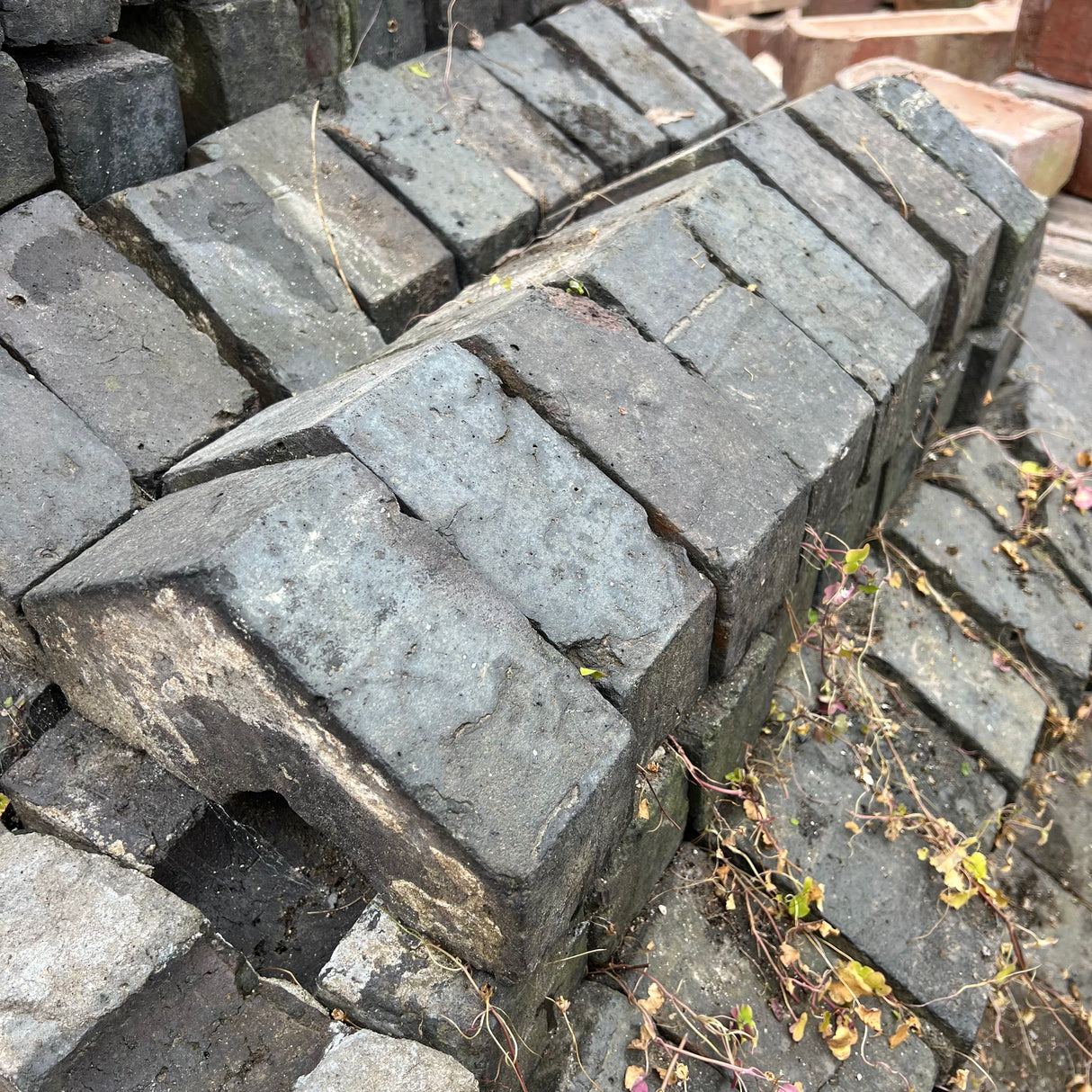 Reclaimed Staffordshire Blue Triangle Wall Coping Brick