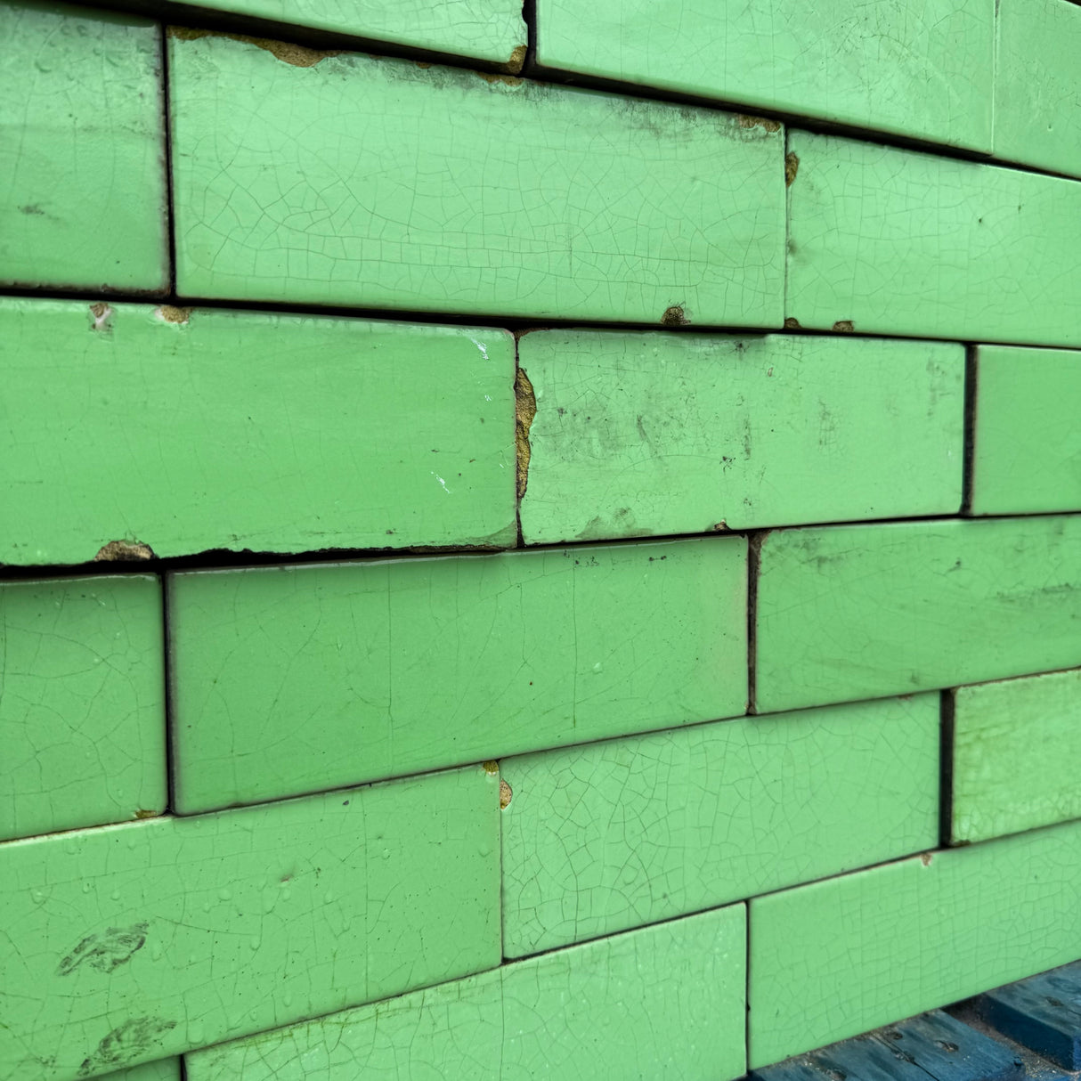 Reclaimed Green Glazed Bricks