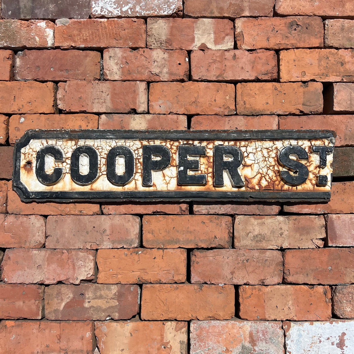 Original Cast Iron ‘Cooper Street’ Street Sign