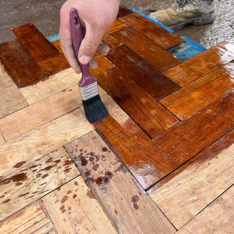 Reclaimed Hardwood Parquet Flooring - (Uncleaned) - Reclaimed Brick Company