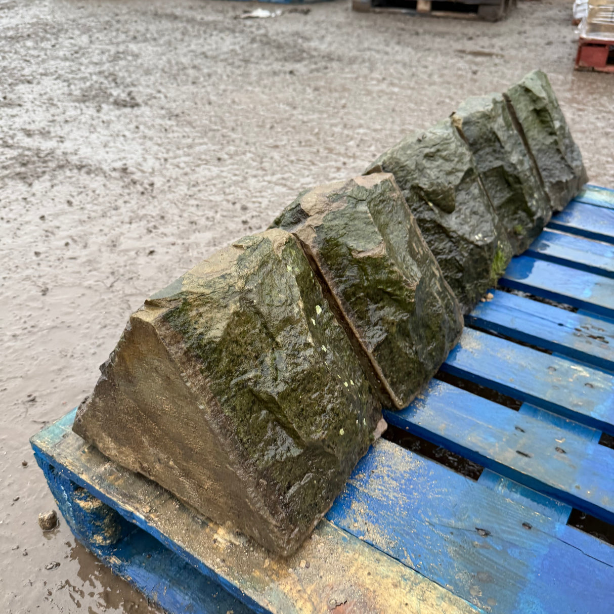 Reclaimed Triangle Stone Wall Coping - Per Linear Foot