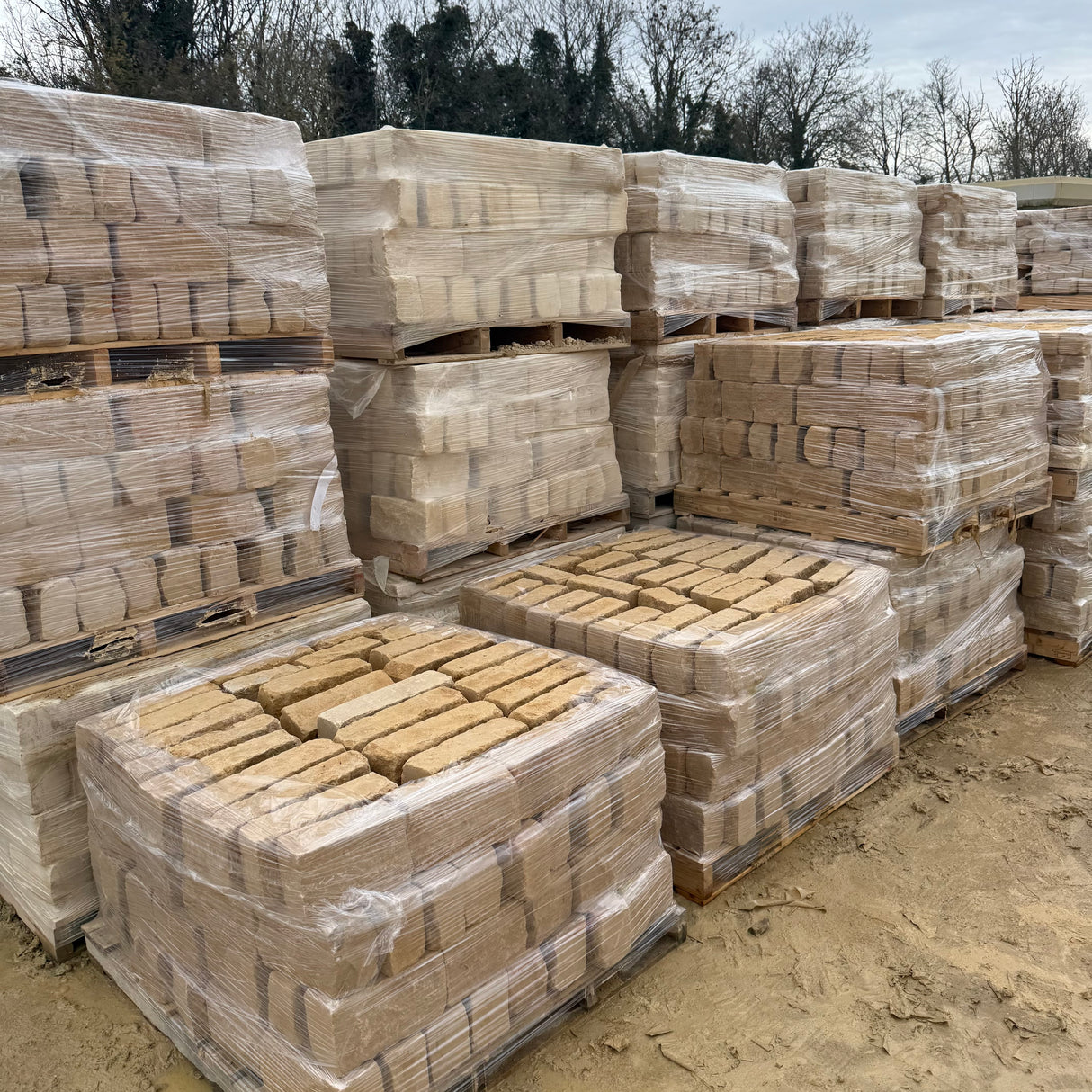 Tumbled Cream Limestone Building Stone - Per SQM