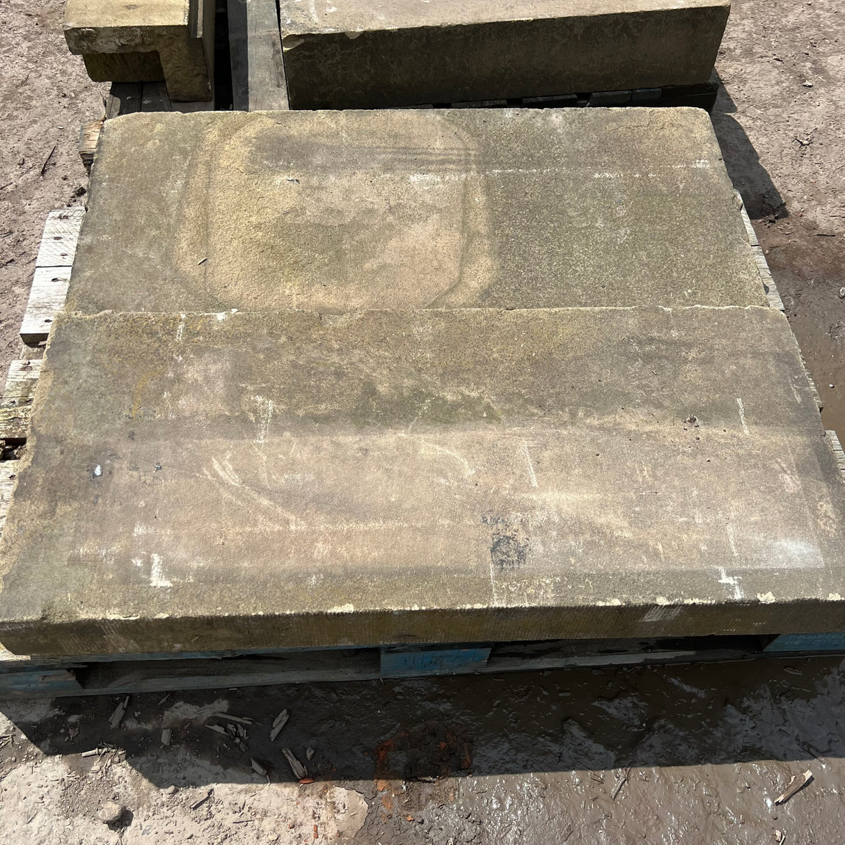 Pair of Reclaimed Natural Stone Steps