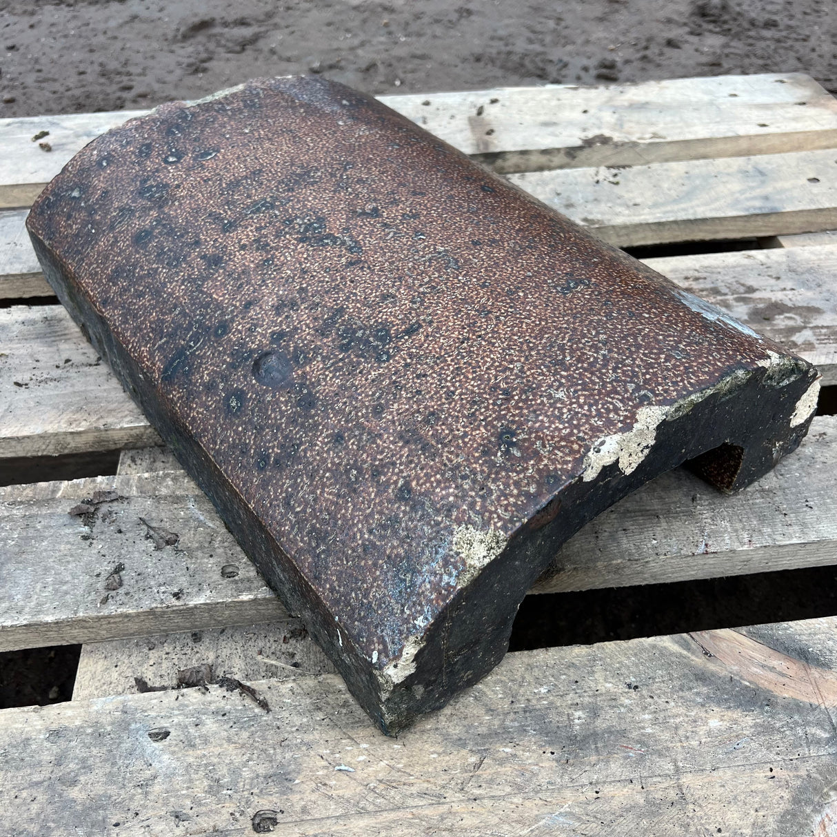 Reclaimed Brown Glazed Wall Coping Brick - Job Lot of 20ft