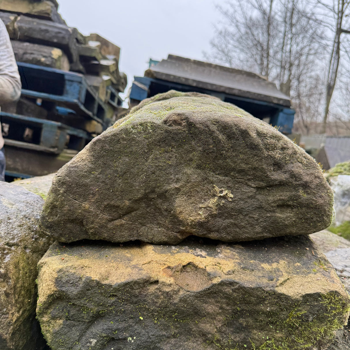 Reclaimed Saddleback Stone Wall Coping - Job Lot