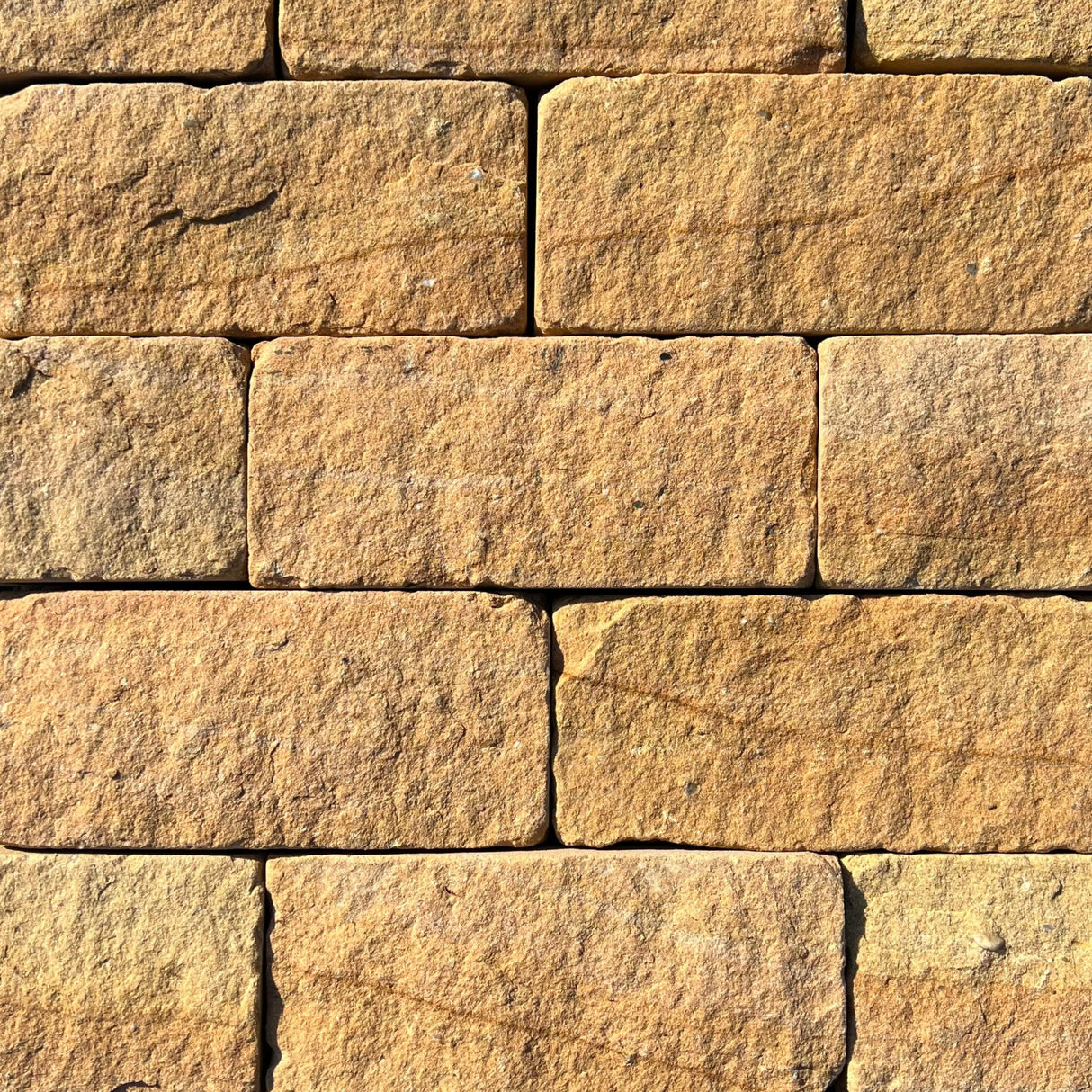 180mm Britannia Buff Tumbled Sandstone Building Stone - Per SQM