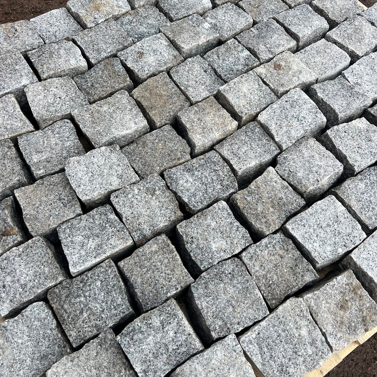 New Portuguese 4" x 4" Grey Granite Setts - Per Bag