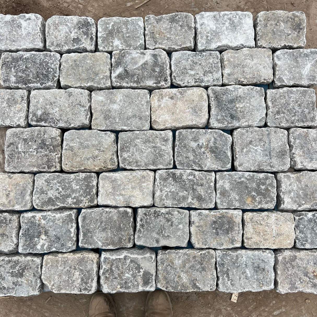 Reclaimed Mixed Granite Cobble Tops - Per SQM
