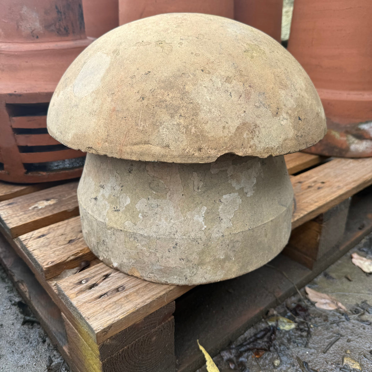 Reclaimed Chimney Cowl Terracotta Yellow Dome