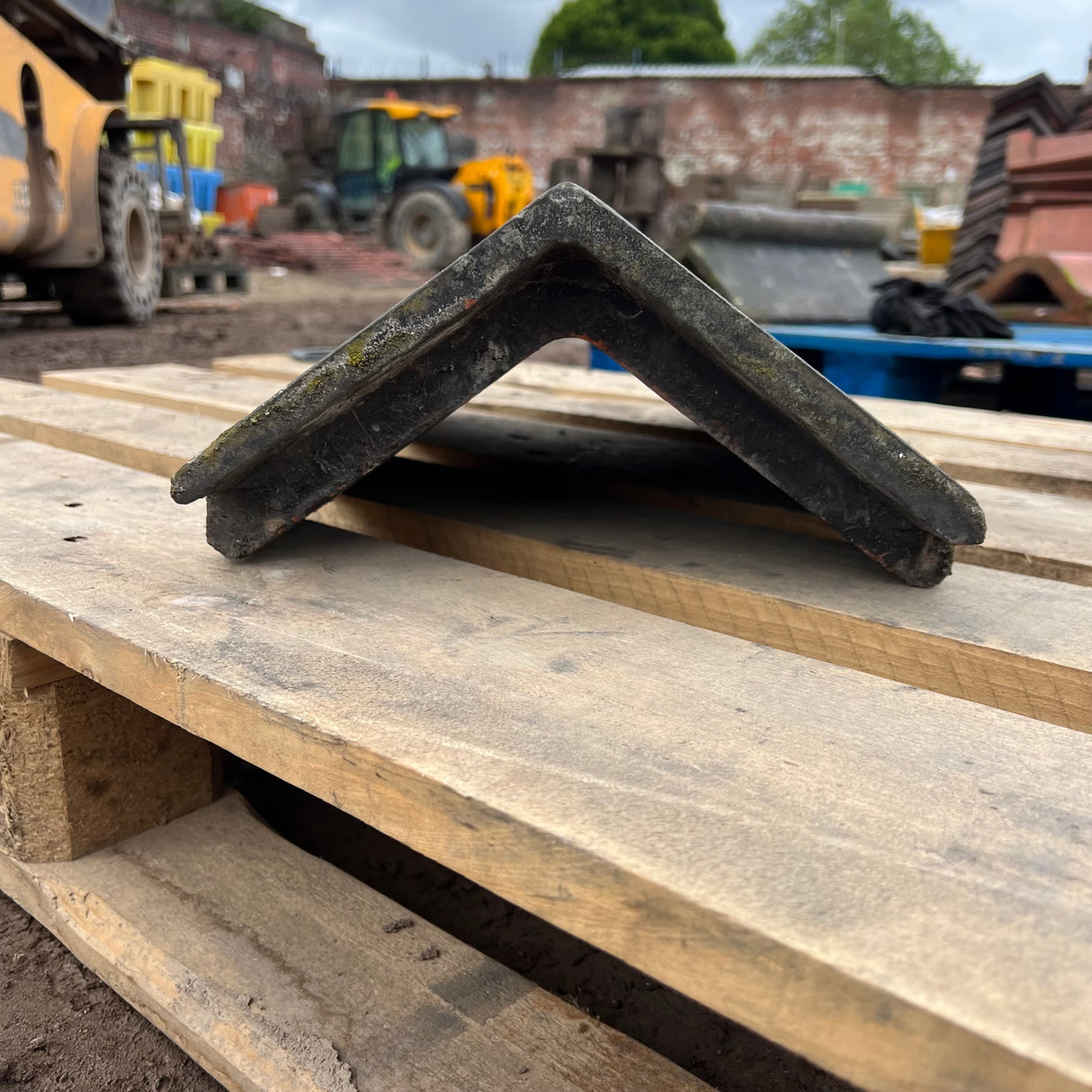 Reclaimed Smooth Blue Clay Roof Ridge Tiles - 110 Degree