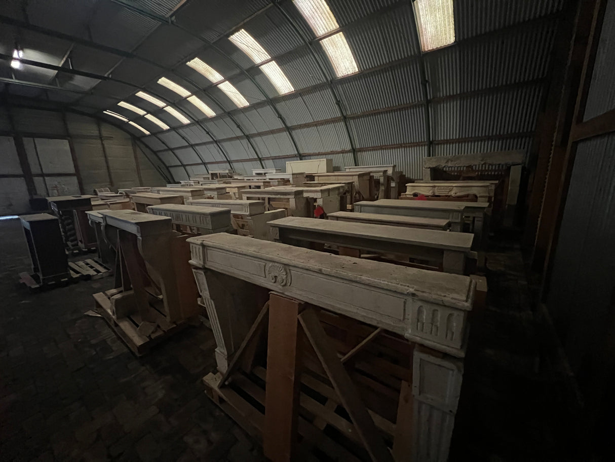 Reclaimed Ornate Stone Fireplace Surround