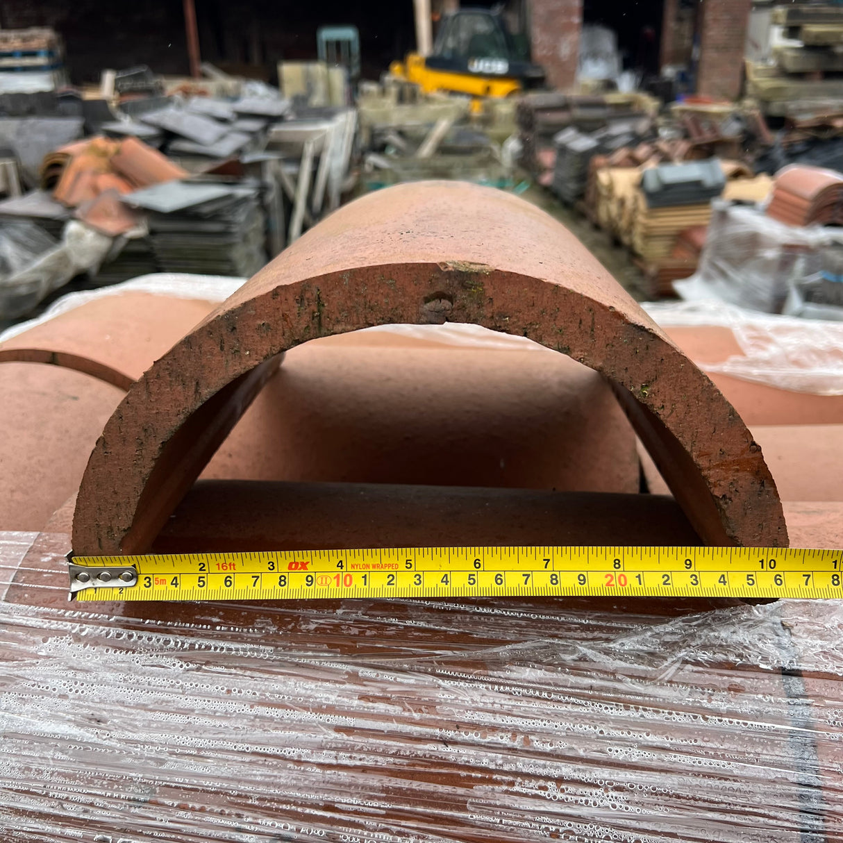 New Orange Half Round Clay Roof Ridge Tile