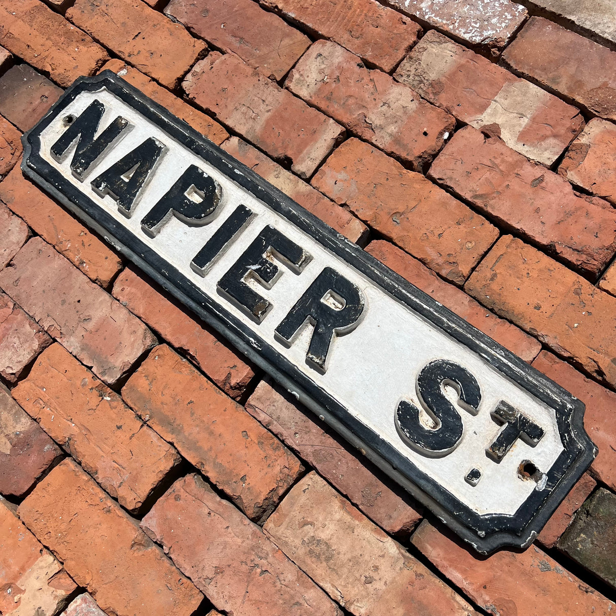 Original Cast Iron ‘Napier St’ Street Sign