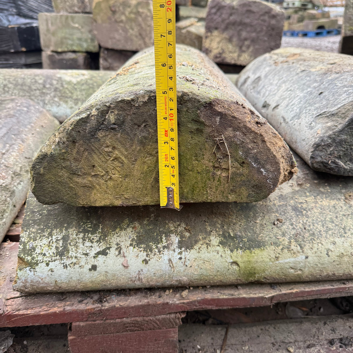 Reclaimed Hogback Stone Wall Coping - Job Lot