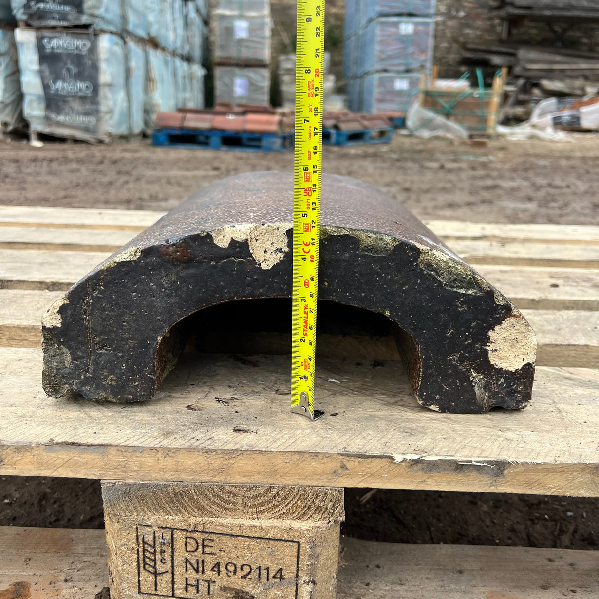 Reclaimed Brown Glazed Wall Coping Brick - Job Lot of 20ft