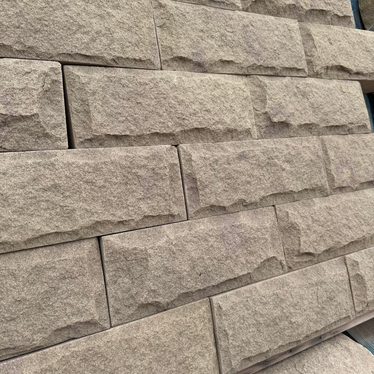 140mm Britannia Pitched Face Sandstone Building Stone - Per SQM