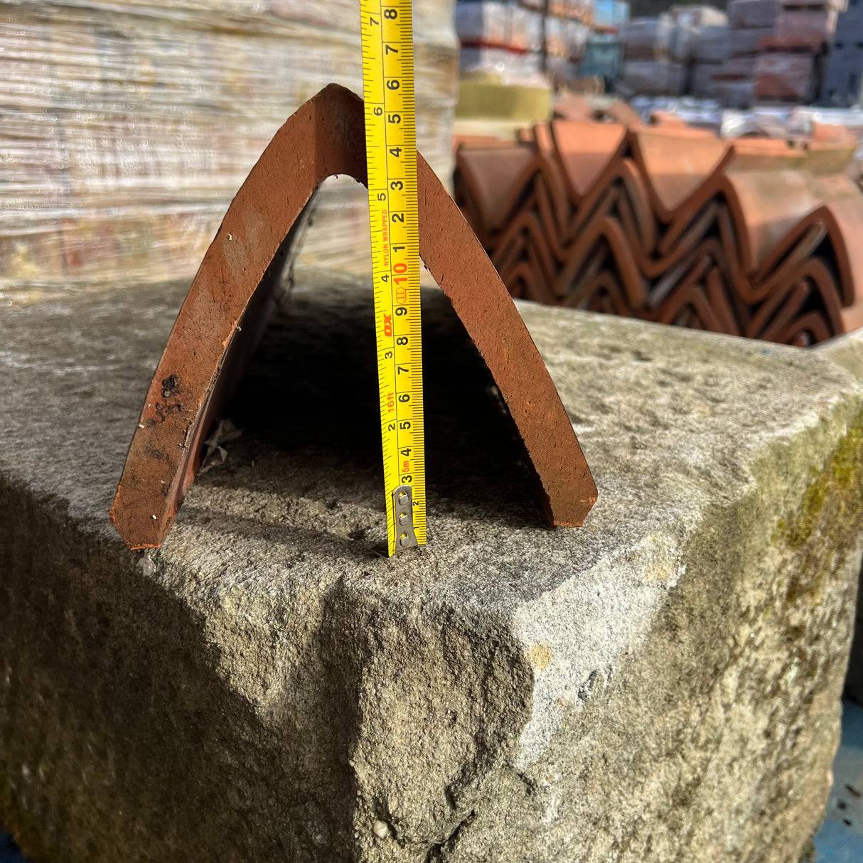 Reclaimed Saddle Back Roof Ridge Tiles - Job Lot of 80