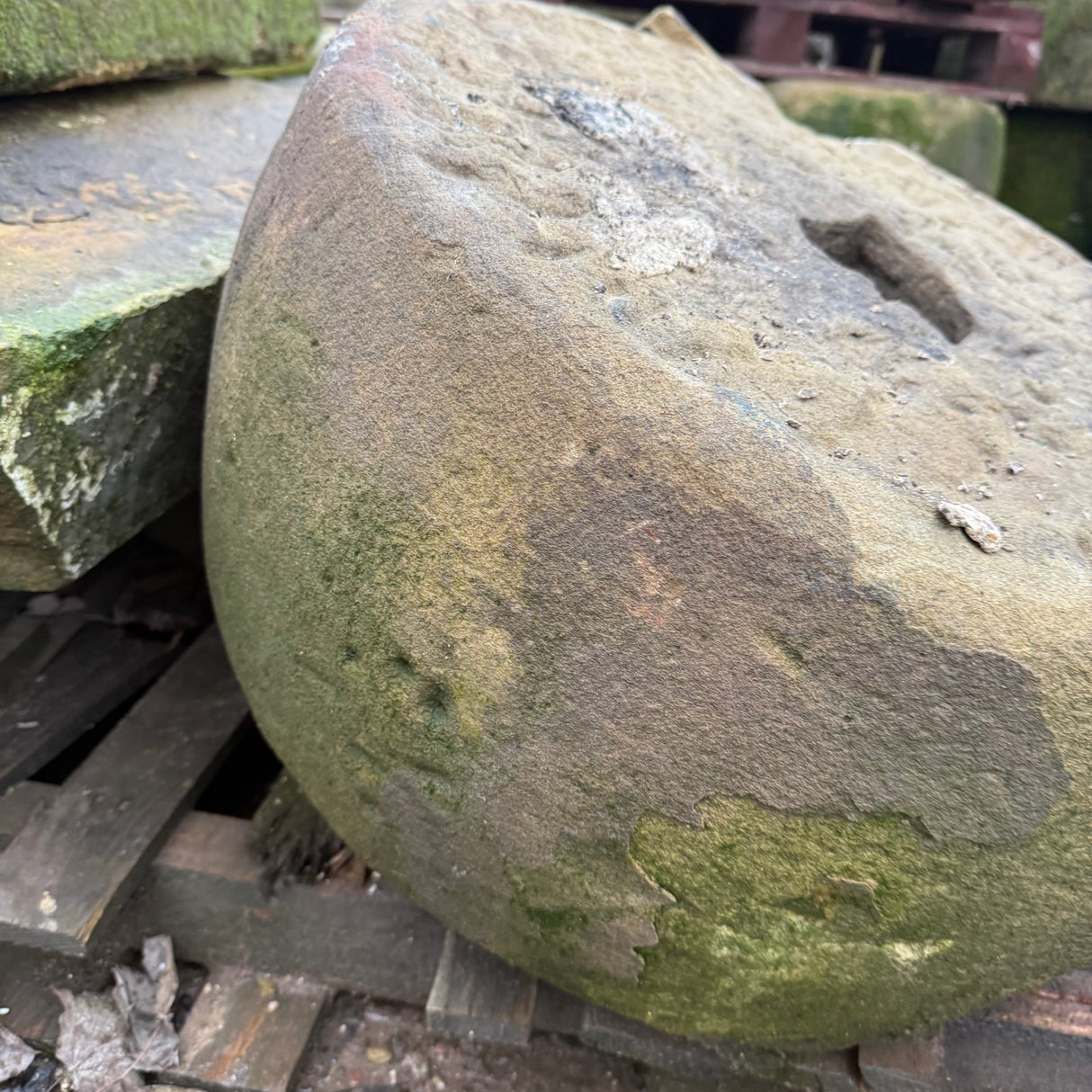 Reclaimed Stone Mill Stone