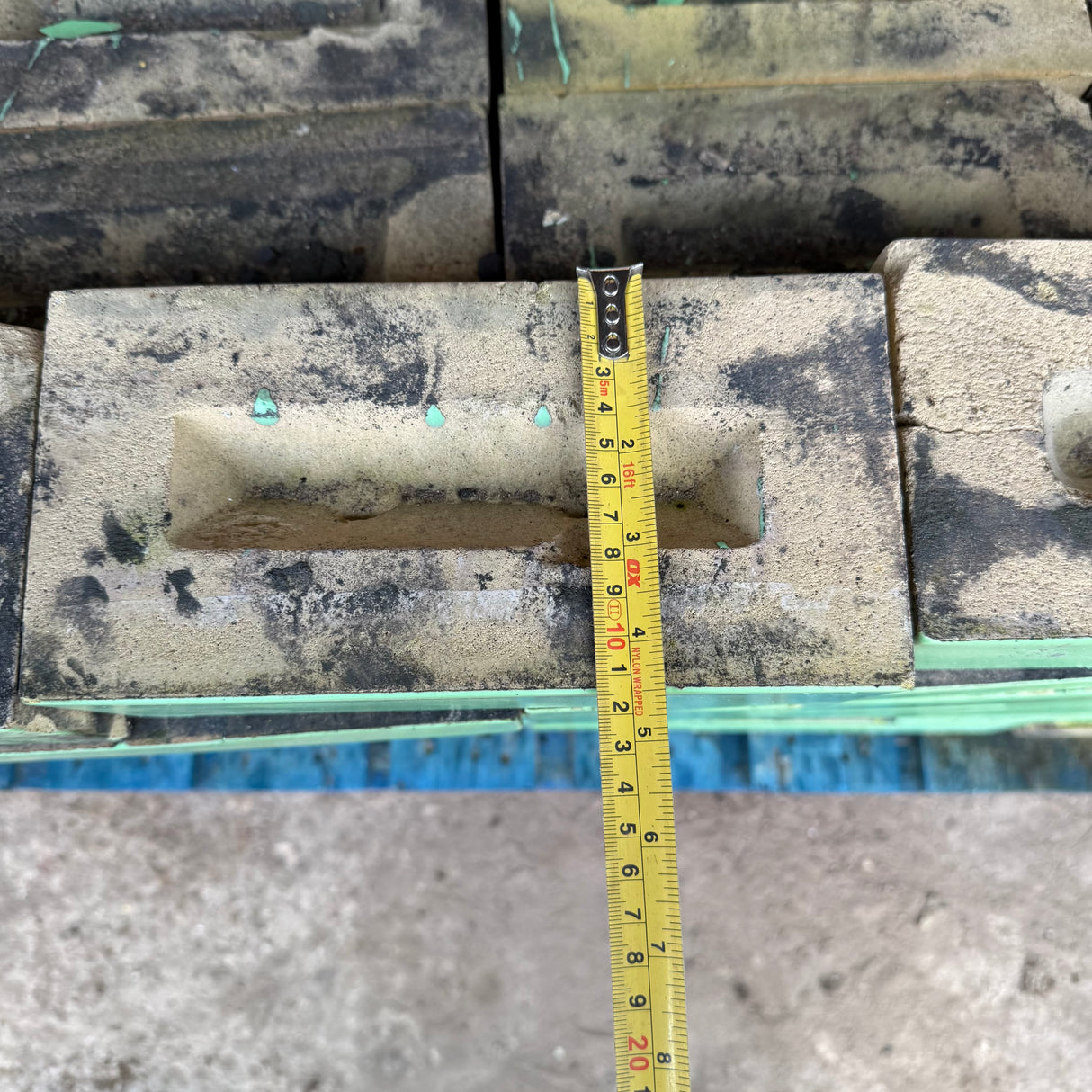 Reclaimed Green Glazed Bricks