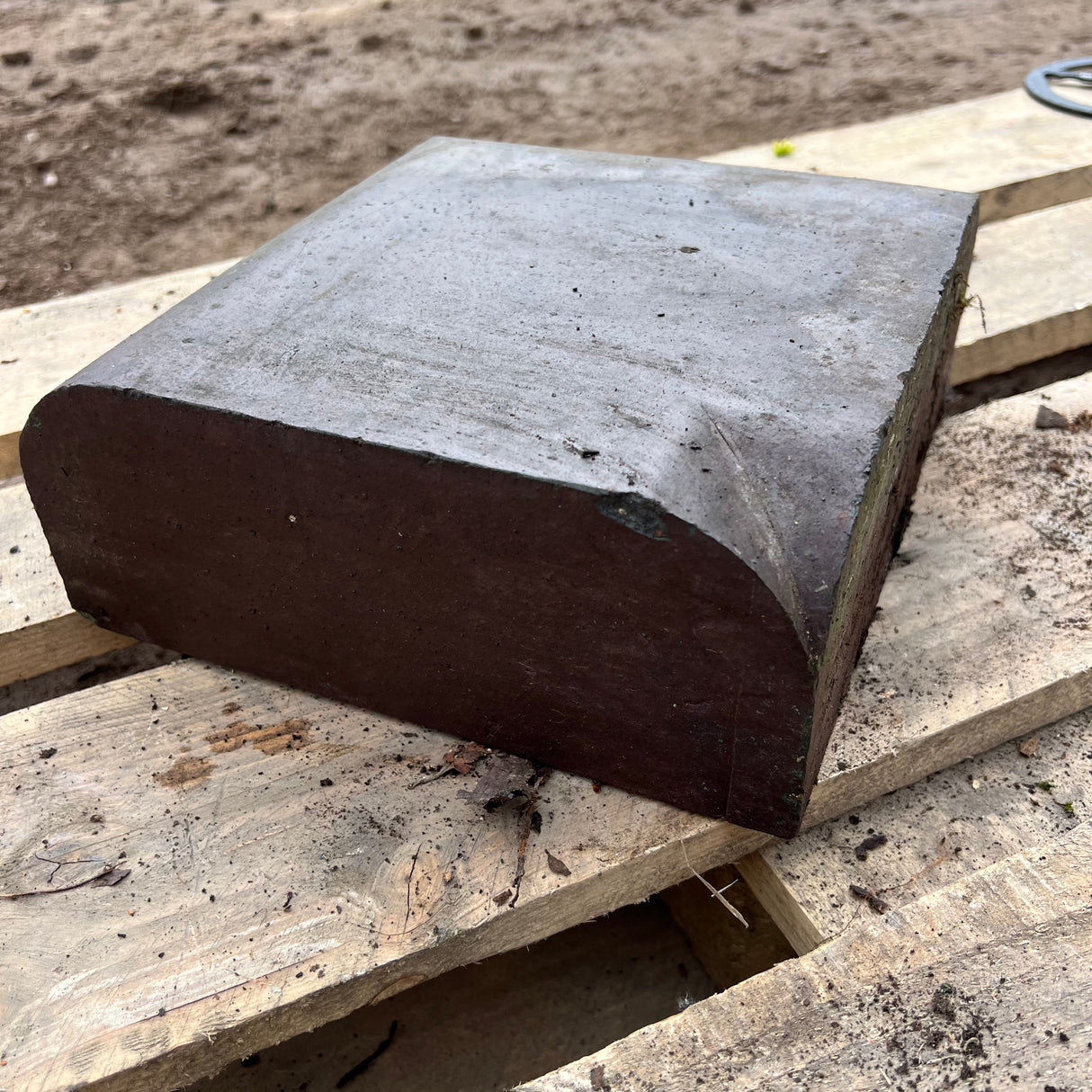 Reclaimed Staffordshire Blue Bullnose Brick Wall Coping 90 Degree Corner