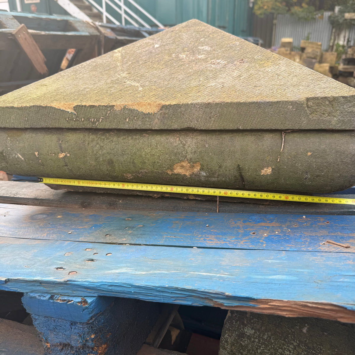 Reclaimed Stone Pillar Caps - Set of 2