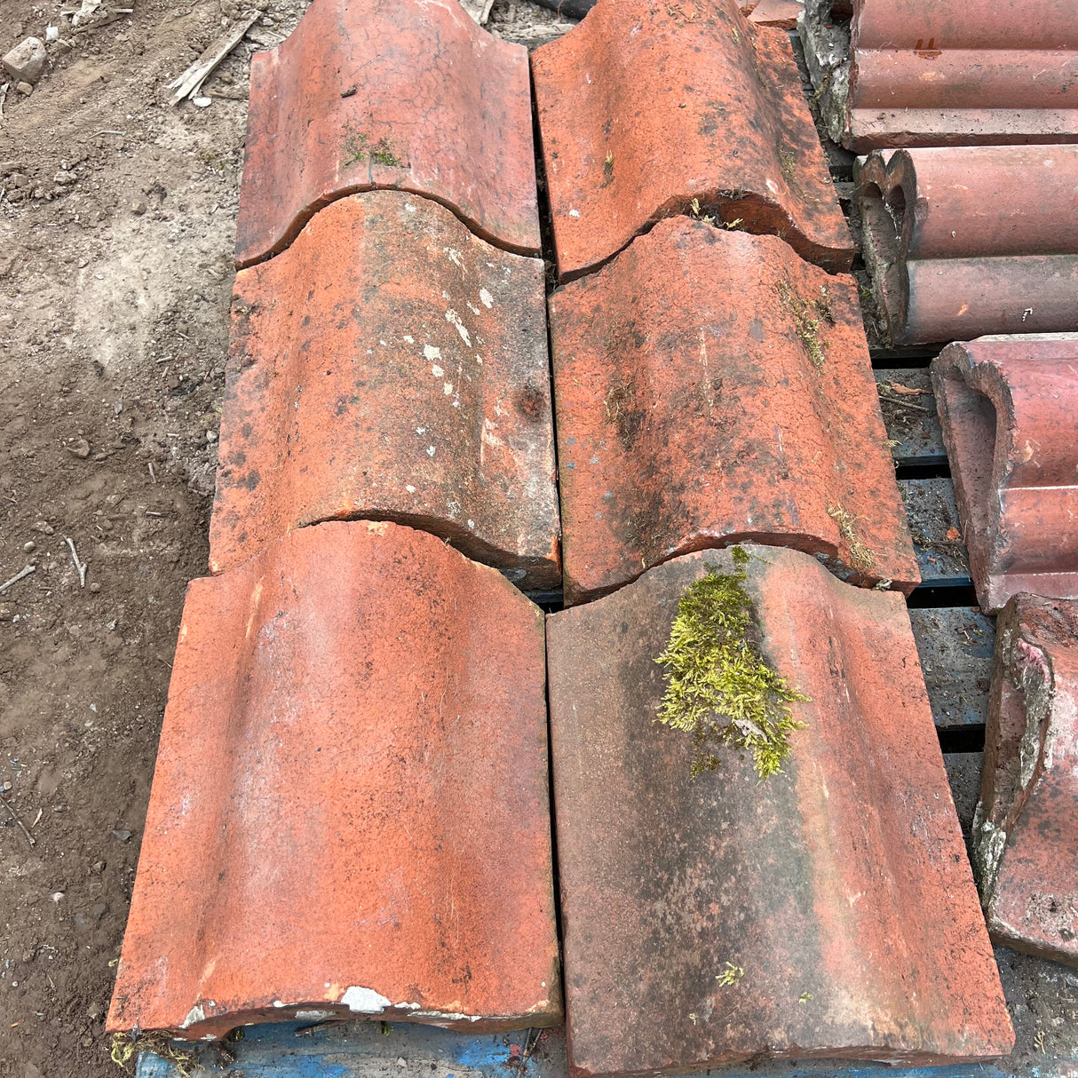 Reclaimed Terracotta Red Bell Wall Coping Brick - Job Lot of 5ft