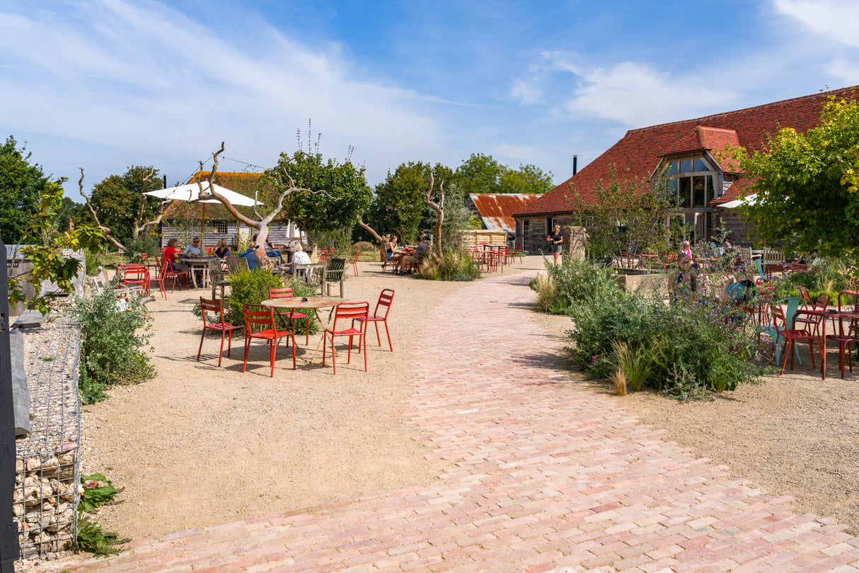 Farm Shop Outdoor Garden With Clay Brick Pathways