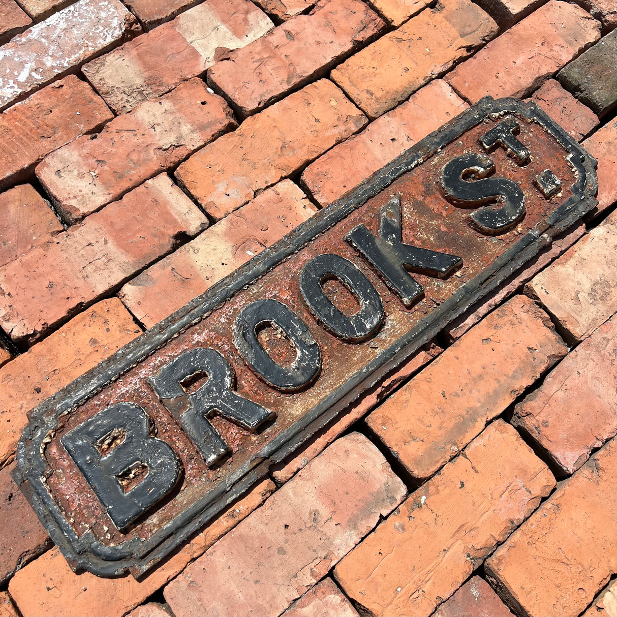 Original Cast Iron ‘Brook St’ Street Sign