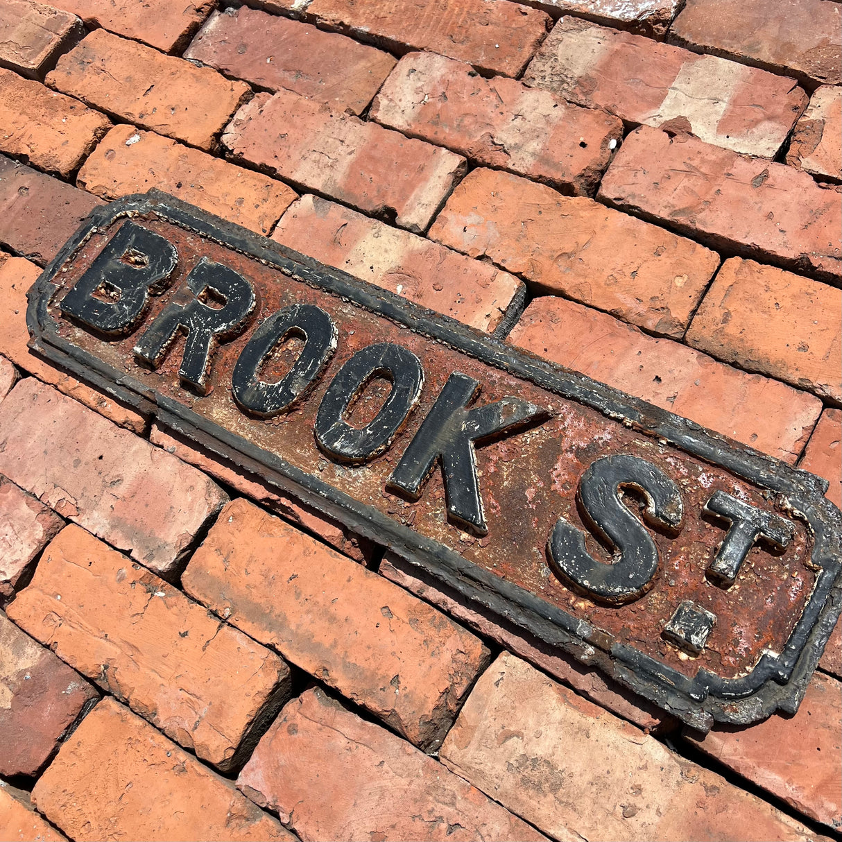 Original Cast Iron ‘Brook St’ Street Sign