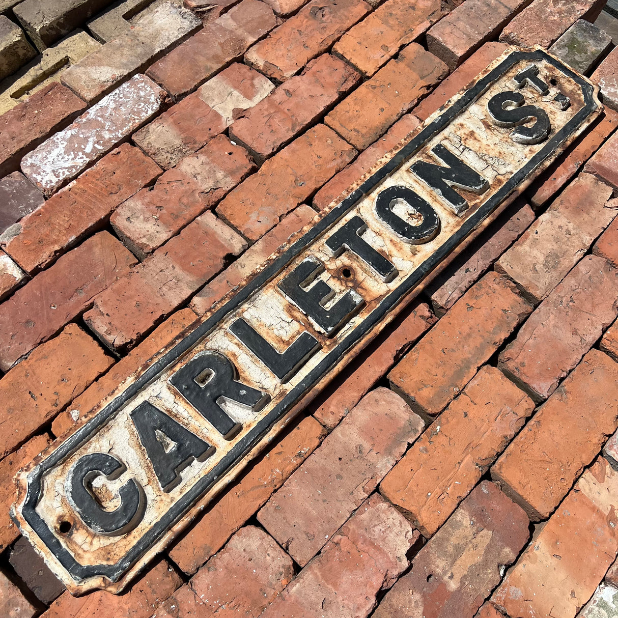 Original Cast Iron ‘Carleton St’ Street Sign