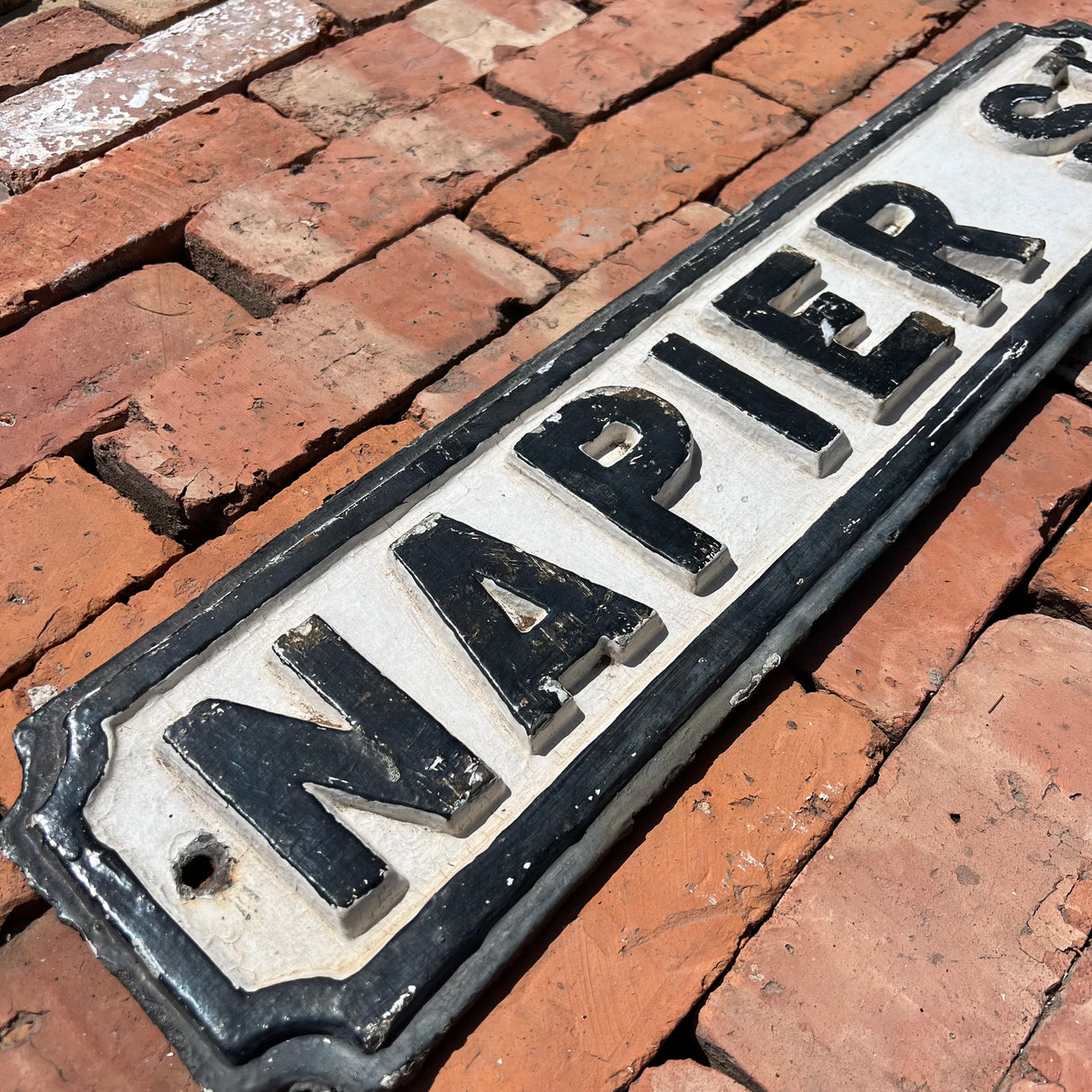 Original Cast Iron ‘Napier St’ Street Sign
