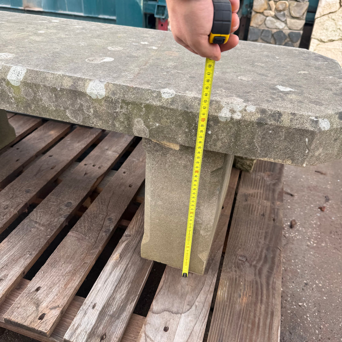 Reclaimed Natural Stone Bench