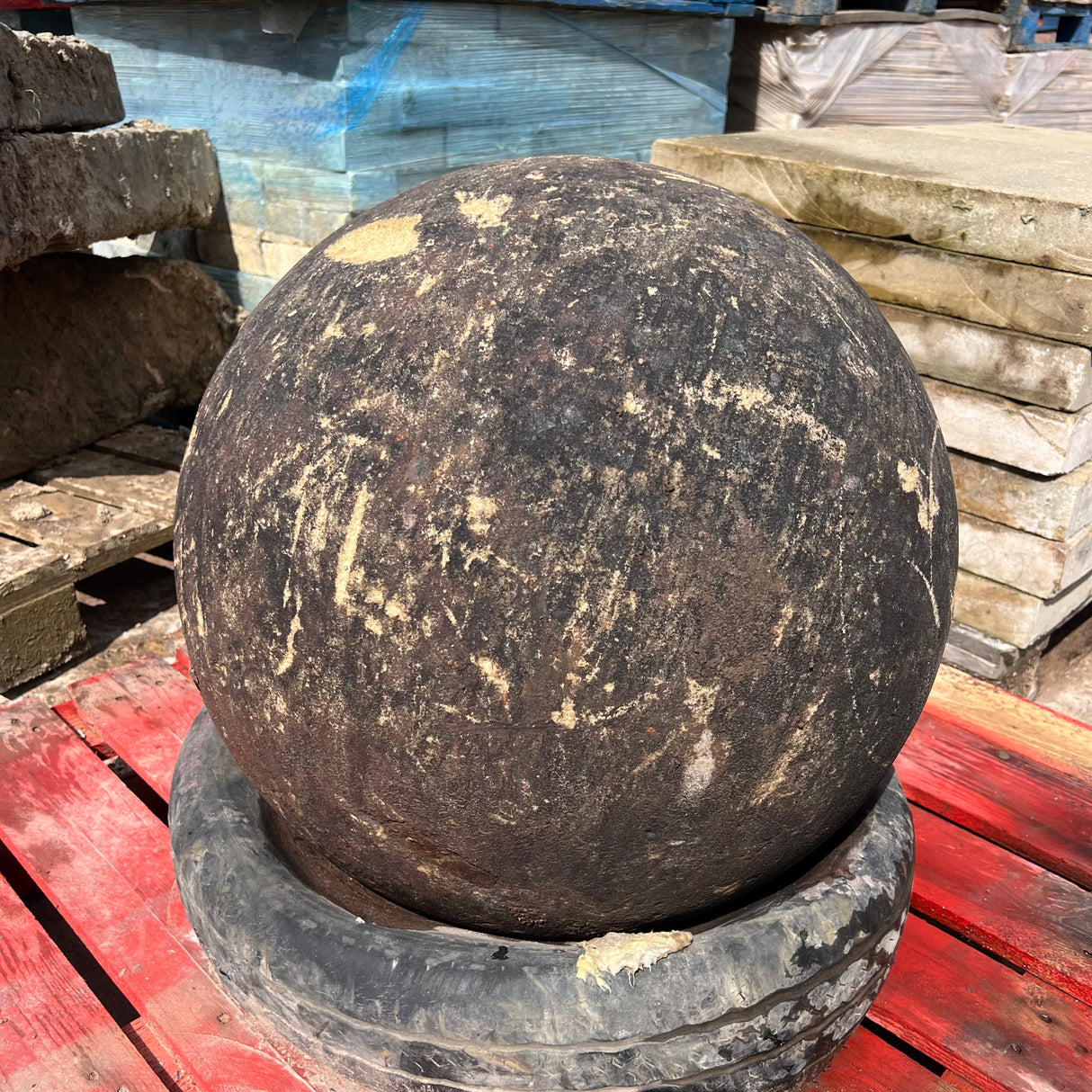 Reclaimed Natural Stone Sphere Ball