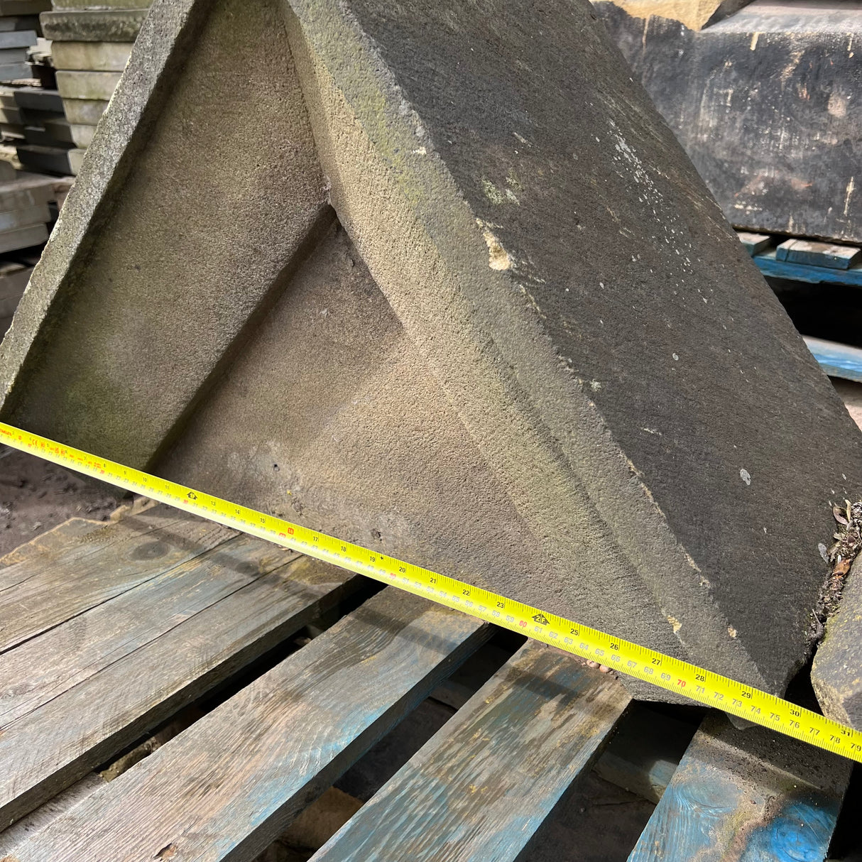 Reclaimed Natural Stone Water Table Triangle