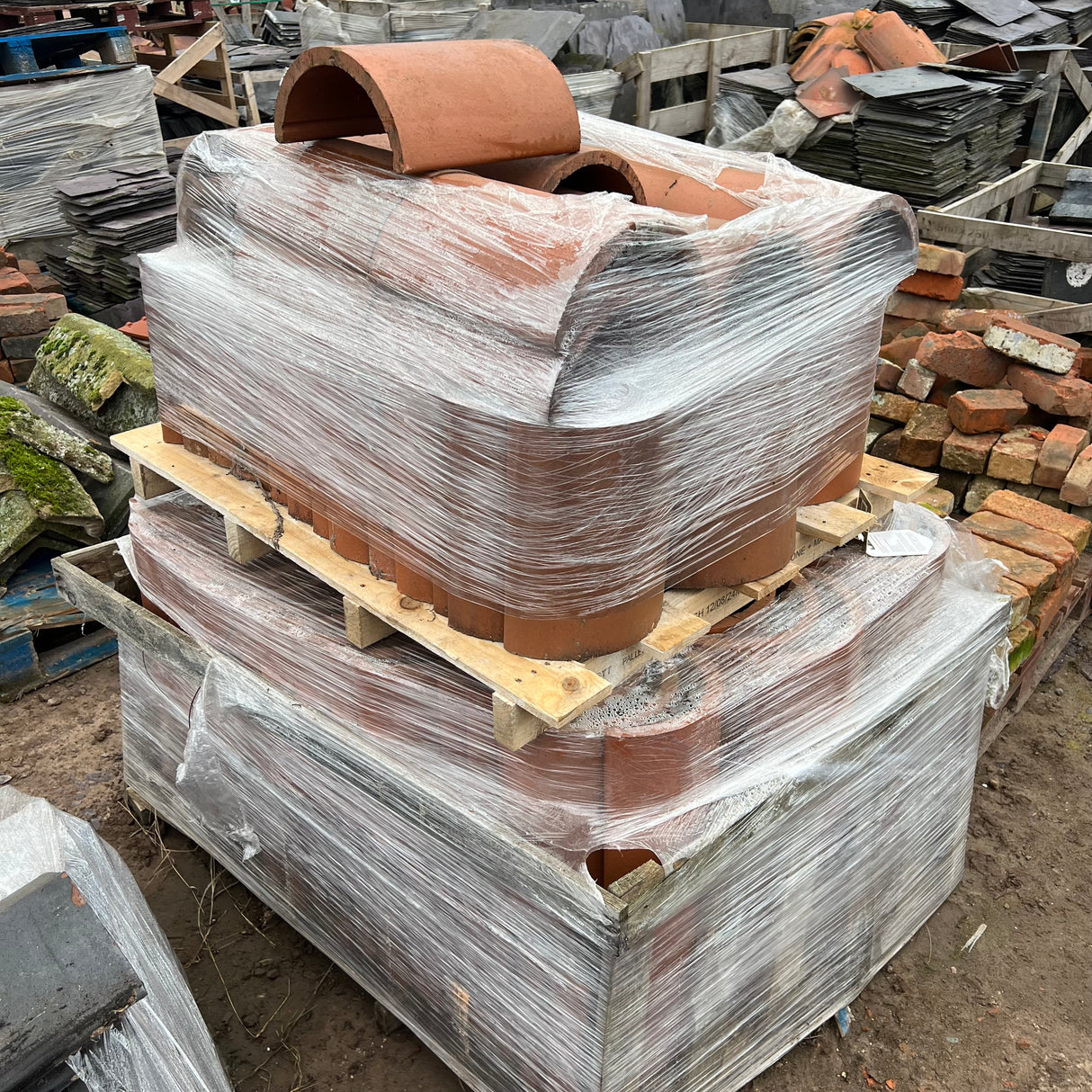 New Orange Half Round Clay Roof Ridge Tile