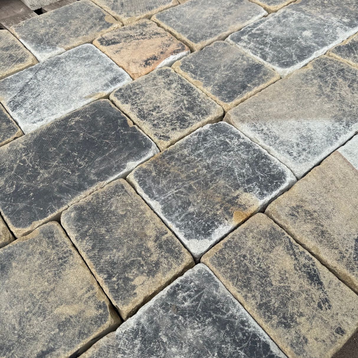 New Weathered Yorkshire Sandstone Cobble Setts - Per SQM