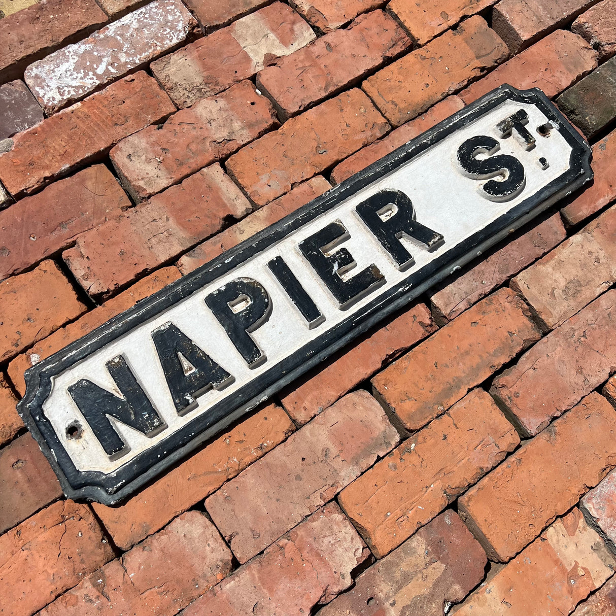 Original Cast Iron ‘Napier St’ Street Sign