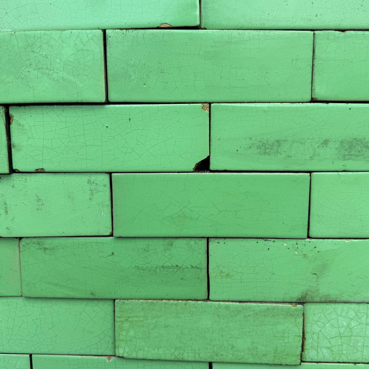 Reclaimed Green Glazed Bricks