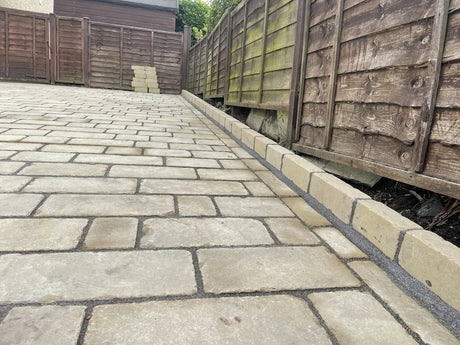 yorkstone Tumbled Stone setts block Paving drive path driveway