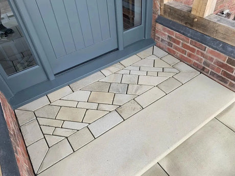 yorkstone Tumbled Stone setts block Paving