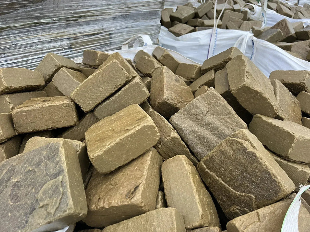Yorkstone Tumbled Stone setts block Paving drive path driveway
