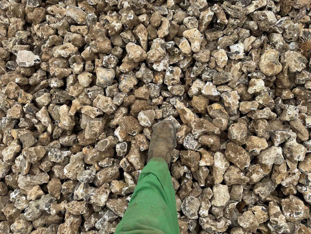 Knapped Flint Gabion Fill Stone - Per Bag