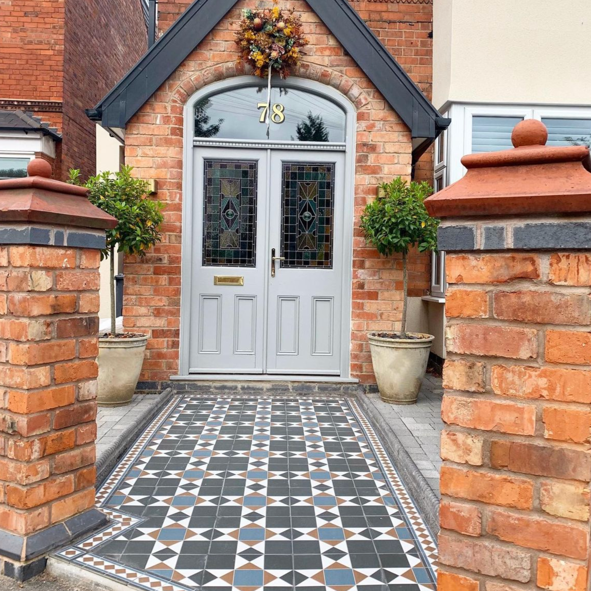 Reclaimed Brick Porch and Garden Wall in Worcester