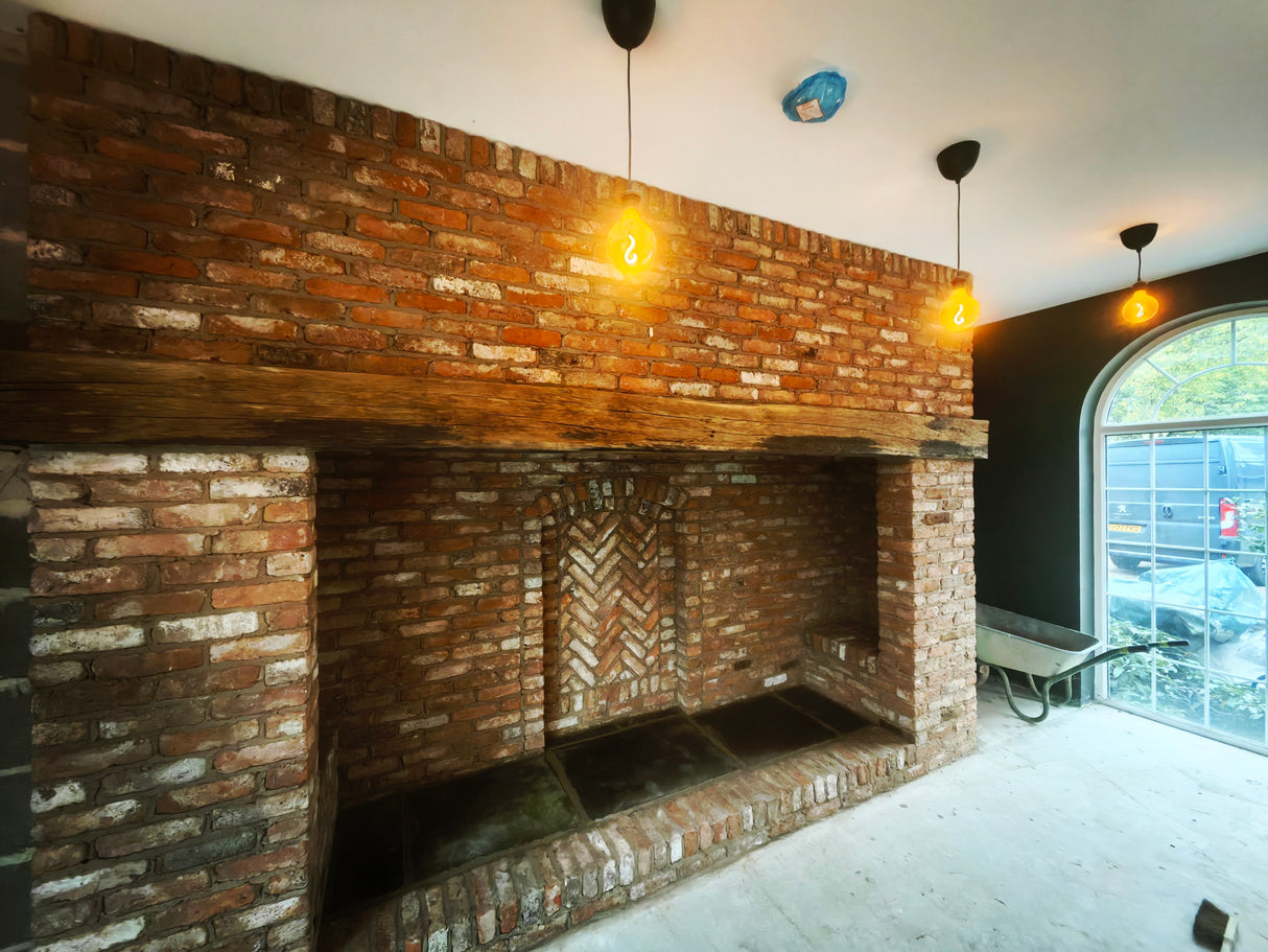 Reclaimed Tudor Brick Slips Fireplace Surround in Norfolk