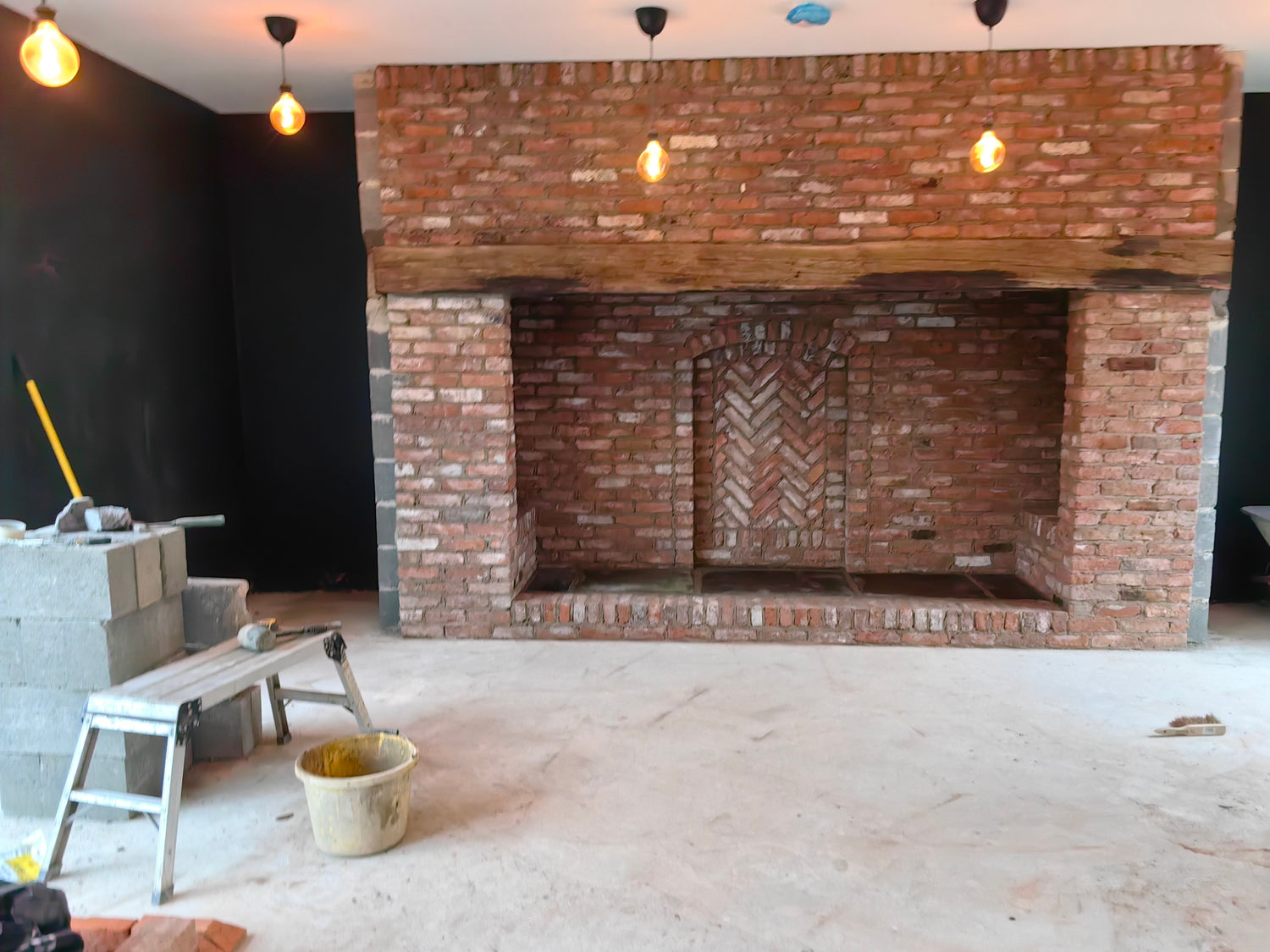 Reclaimed Tudor Brick Slips Fireplace Surround in Norfolk
