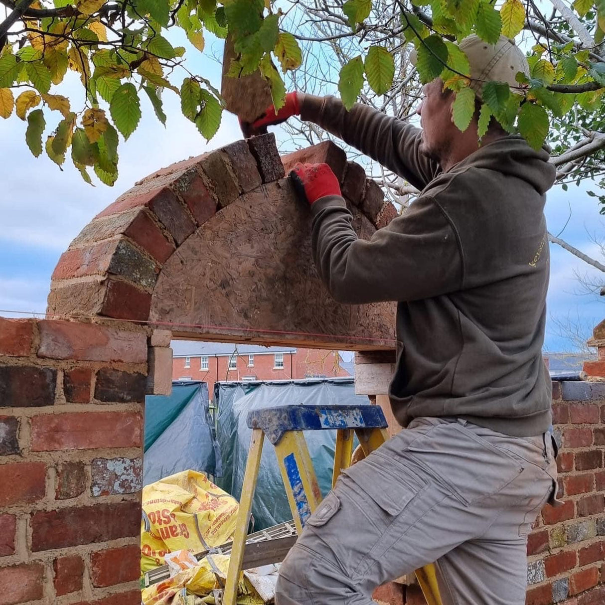 Reclaimed Handmade Brick Wall in Telford
