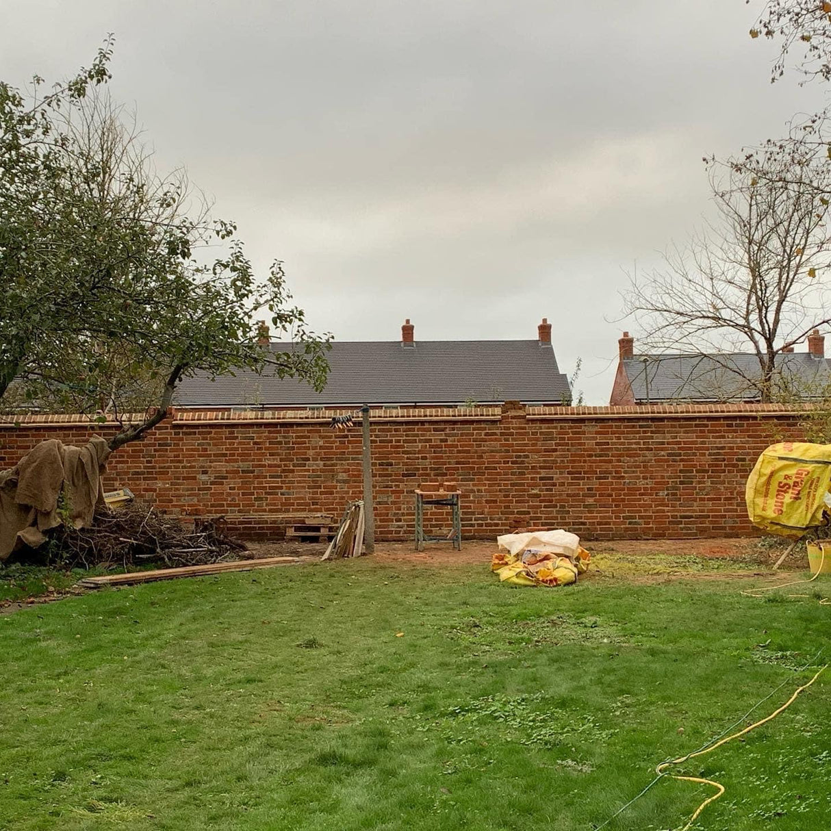 Reclaimed Handmade Brick Wall in Telford