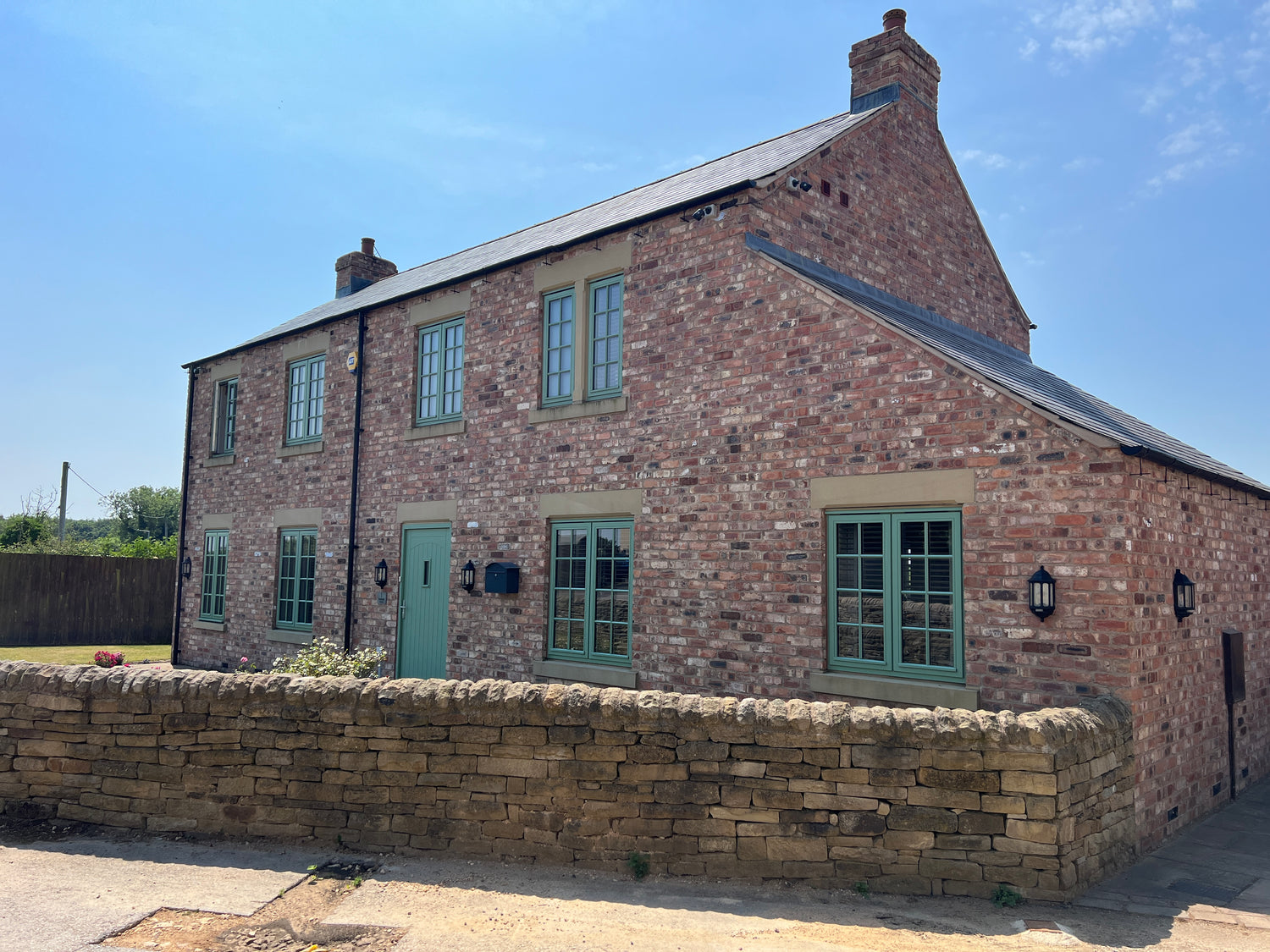 New Build House Built Using Reclaimed Wirecut Bricks in Chesterfield